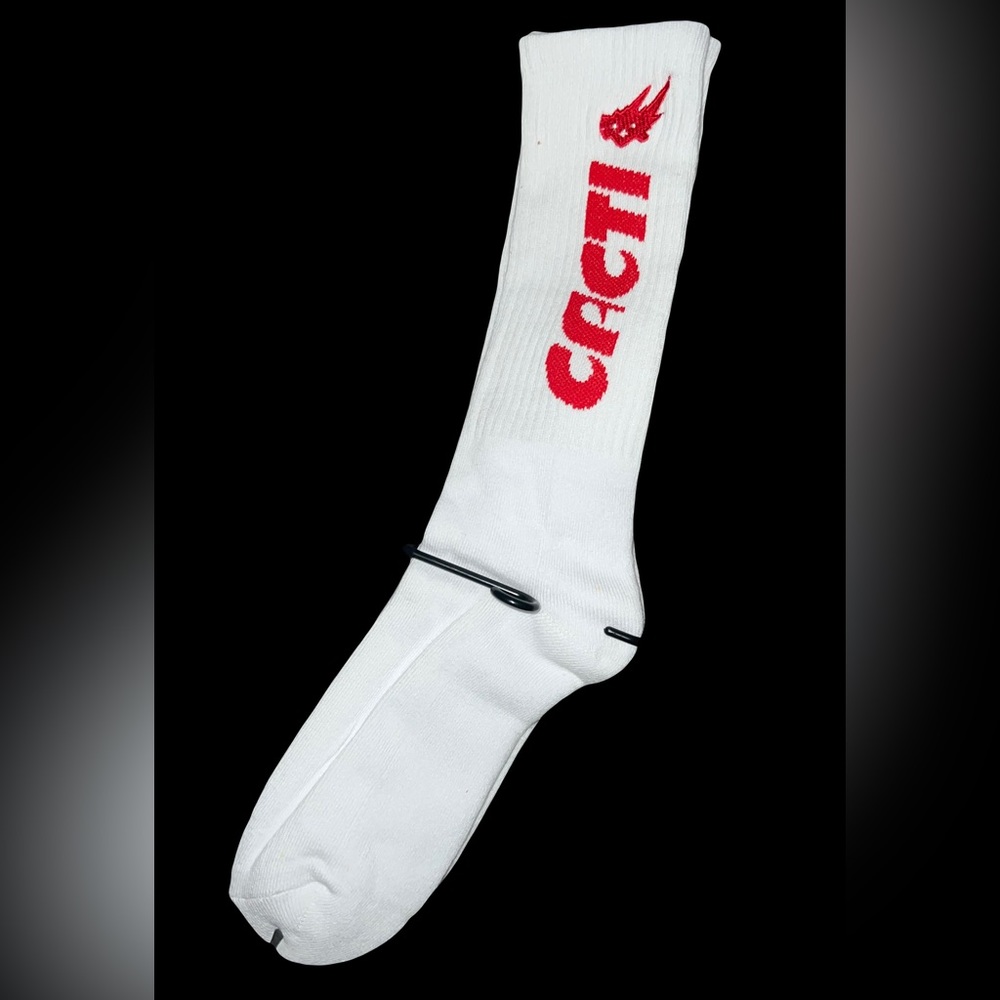 CACTI HARD SELTZER SOCKS WHITE BY TRAVIS SCOTT